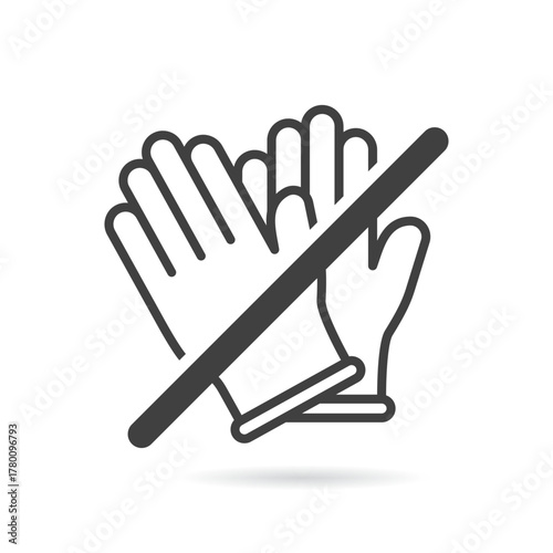 Vector Isolated No Gloves Icon
