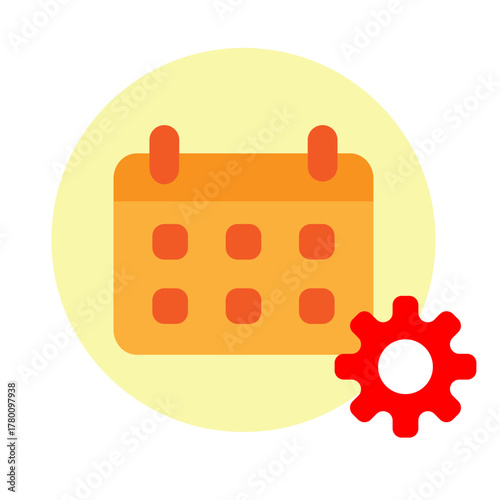 Maintenance Schedule Vector Filled Icon Design