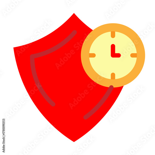 System Reliability Curve Vector Filled Icon Design