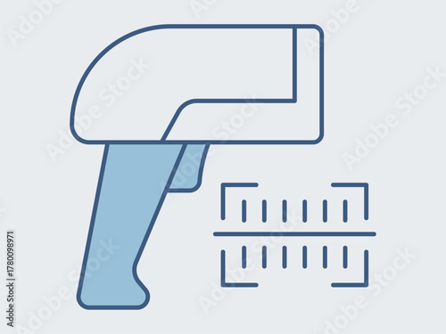 Barcode scanner icon. Supermarket icon vector. Outline vector icons. Flat illustration concept.