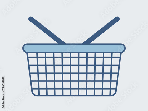 Basket icon. Supermarket icon vector. Outline vector icons. Flat illustration concept.