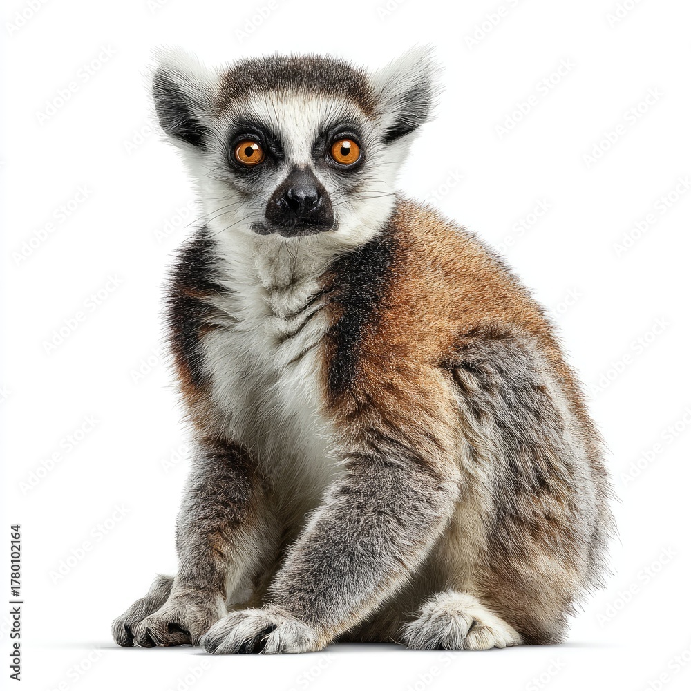 Obraz premium Detailed hyperrealistic image of a lemur studio environment gigapixel standard scale unique perspective