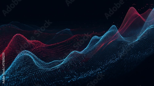 Wallpaper Mural dynamic data visualization of stock market trends Torontodigital.ca