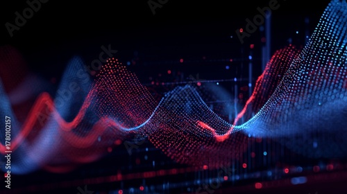 Wallpaper Mural dynamic data visualization of stock market trends Torontodigital.ca