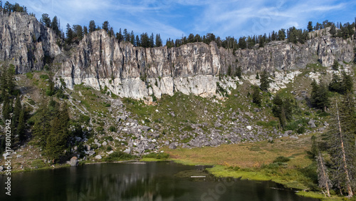 4k Aerial Summer views of White Pine Lake Cache National Forest Logan Utah - Top Down 
