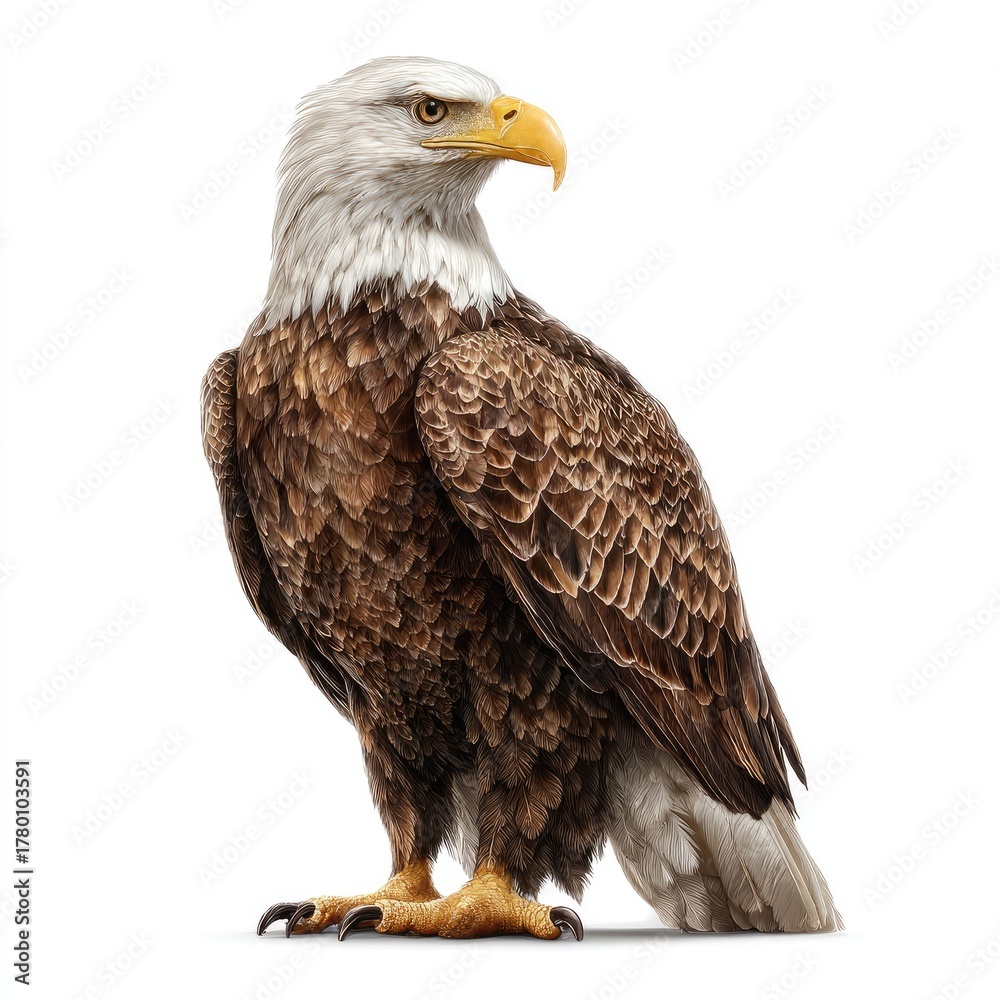 Fototapeta premium Detailed hyperrealistic image of an eagle in its natural habitat gigapixel quality majestic wildlife photography