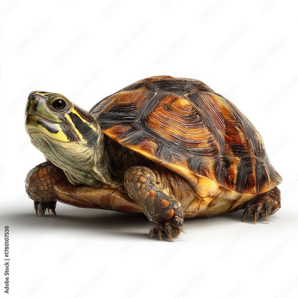 Fototapeta premium Hyperrealistic turtle image on gigapixel scale nature setting detailed close-up view wildlife photography