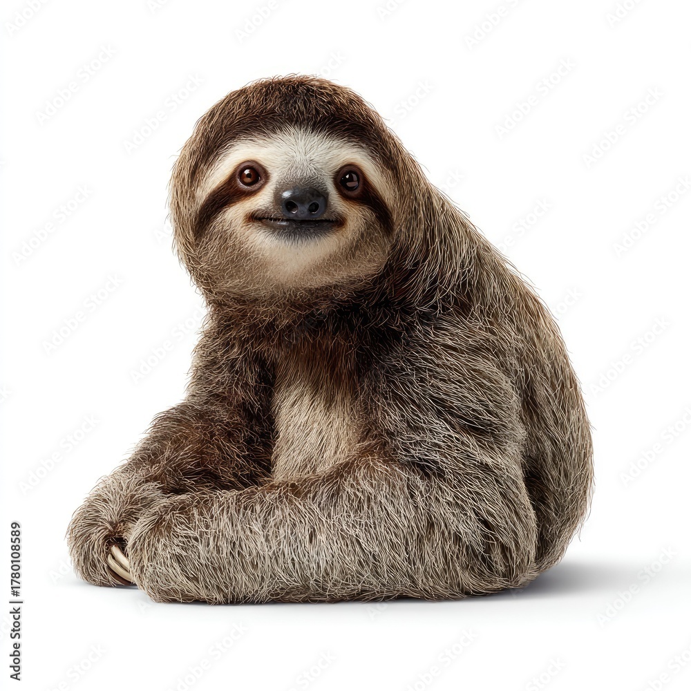 Obraz premium Hyperrealistic image of a sloth in a natural environment gigapixel detail wildlife photography