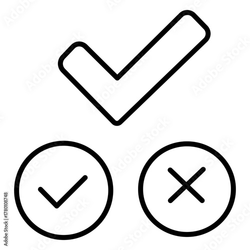 Checkmark Cross Outline
