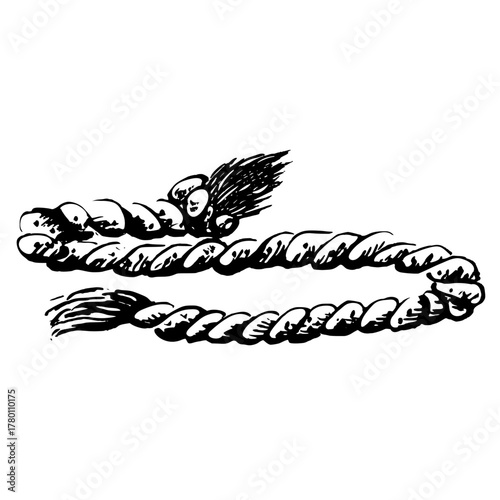 Graphic illustration of a twisted ship's rope.