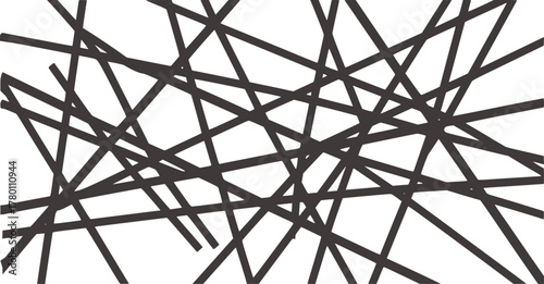 Intersecting dark lines on white background abstract