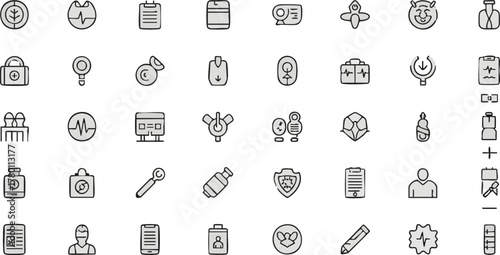 icons set vector illustration for web design symbols and mobile apps
