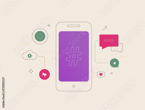 Social media automation boosts user engagement with cloud-based hashtag strategy, content scheduling. Social media marketing with performance analytics for viral growth and user interaction