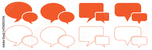 Speech Bubble. Conversation icon. Speech bubble, speech balloon, chat box and empty social media message.