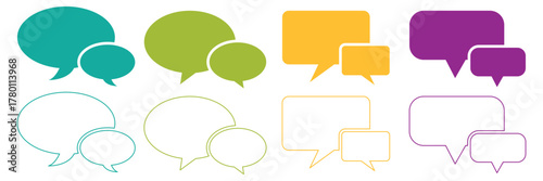 Speech Bubble. Conversation icon. Speech bubble, speech balloon, chat box and empty social media message.