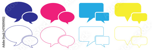 Speech Bubble. Conversation icon. Speech bubble, speech balloon, chat box and empty social media message.