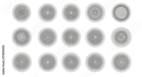 Collection of fifteen circular mandala patterns with intricate geometric designs