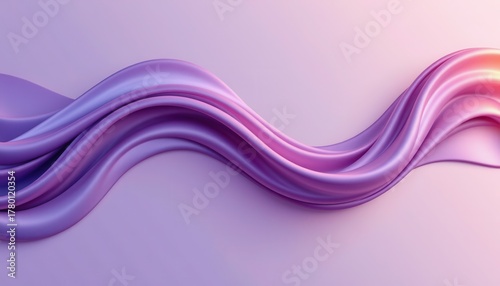 Soft Flowing Fabric Waves in Gentle Lavender and Peach Tones Creating a Serene and Modern Background