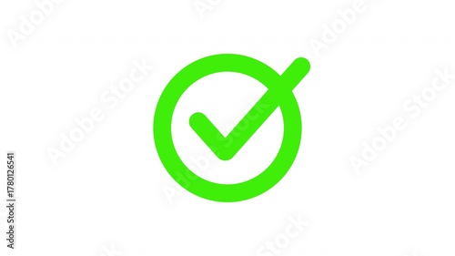 animation green check mark that symbolizes approval or success