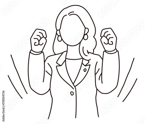 シンプルな女性政治家・リーダーのイラスト