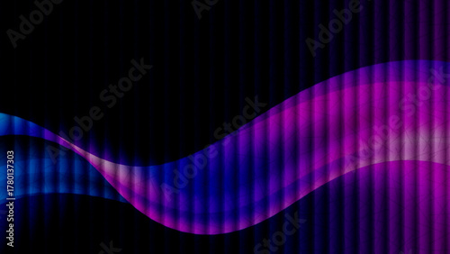 dark abstract blue and purple futuristic background with thick overlapping curved waves