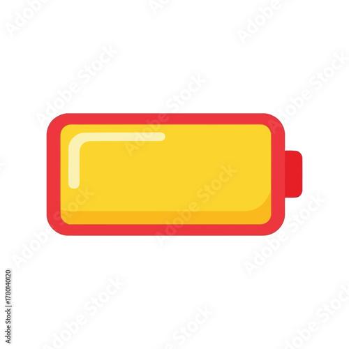 Low battery icon vector energy level indicator power symbol charge status graphic