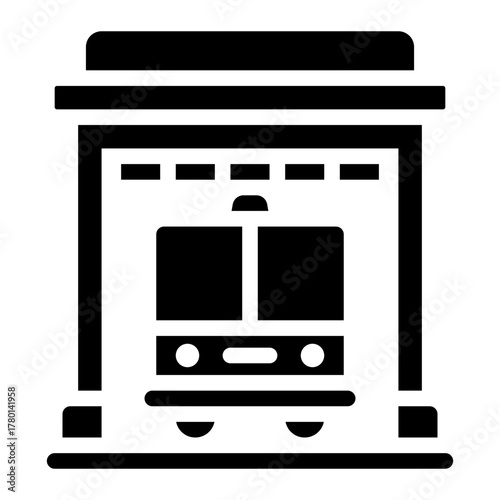 fire station glyph icon