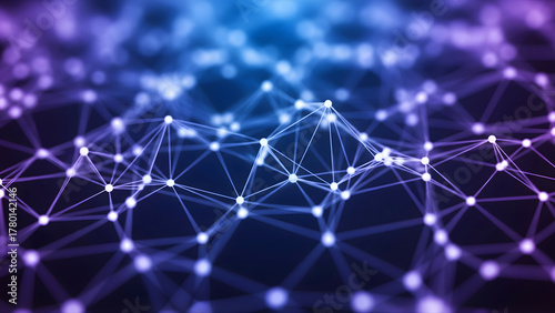 Fototapeta Naklejka Na Ścianę i Meble -  Fast turquoise neon data stream running through 3D geometric tunnels, showing real-time futuristic processing.