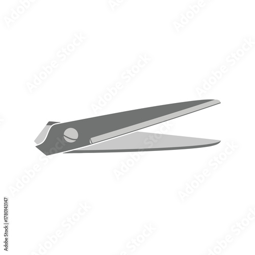 Open craft scissors vector illustration sewing tool fabric cutter tailoring equipment paper scissors icon isolated eps graphic