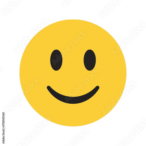 Happy smiley face vector illustration cheerful emotion icon positive expression graphic isolated eps