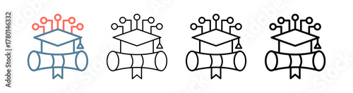 Education Technology Icon Collection Set Different Style