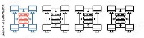 Enterprise Technology Icon Collection Set Different Style