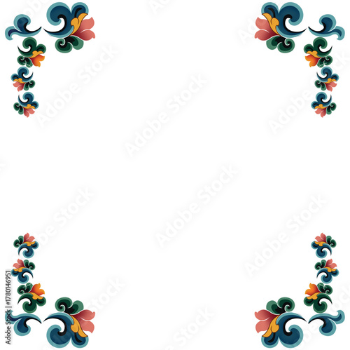 Tibetan Design Illustration art, Tibetan Vector Art, Wallpaper Design, TIbetan art,Tibetan border design