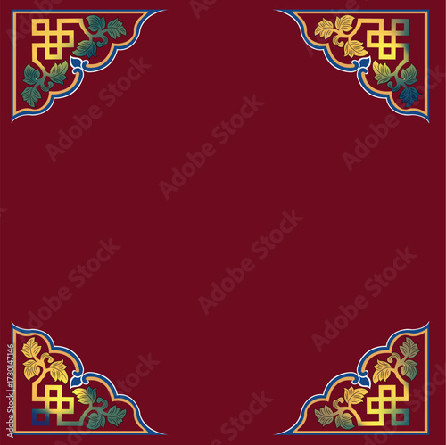 Tibetan Design Illustration art, Tibetan Vector Art, Wallpaper Design, TIbetan art, Tibetan border design