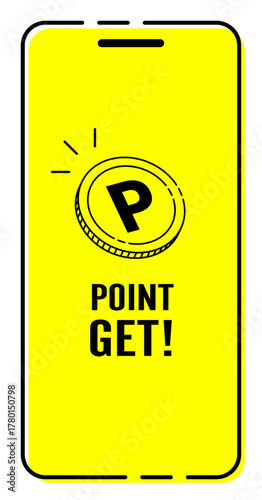 ポイ活のイメージ スマホ イラスト