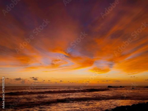 sunset on the beach