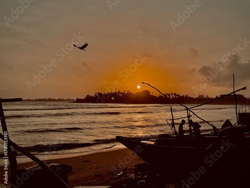 sunset on the beach
