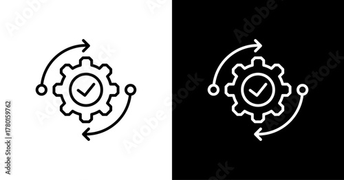 Execute  White Icon Set Design