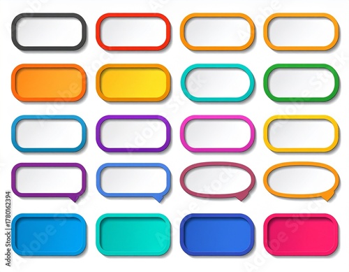 Wallpaper Mural Colorful rounded rectangle speech bubbles for design. Torontodigital.ca