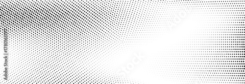 Concentric dotted noise gradient texture. Radial halftone grain background. Comic halfton backdrop for poster, banner, cover, print. Grunge fading overlay wallpaper. Vector cartoon grid patern texure