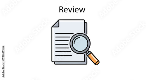 Document review concept, symbolizing audit, inspection and analysis process
