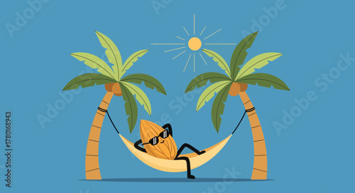 Almond Relaxation: Tropical Paradise Recreation For A Relaxed, Sunny, Summer Holiday