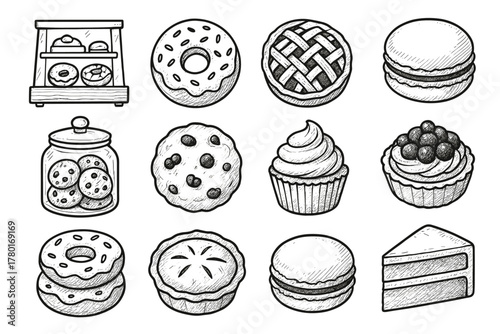 Icon supplies sets vector watercolor creative pen brush eraser detailed ruler