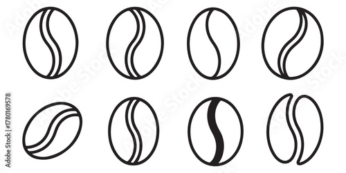  coffee bean silhouettes