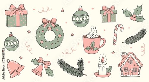 A whimsical christmas collection gifts, ornaments, and festive treats create a cozy holiday atmosphere, perfect for spreading cheer and warmth