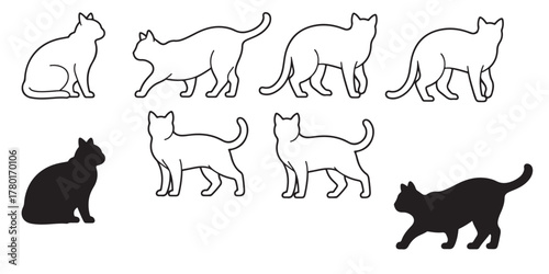cat silhouettes