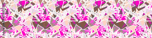 Vibrant Abstract Triangle Pattern with Dotted Lines

. Seamless Geometric Magenta and Pink Shapes Background. 

Modern Abstract Stitched Triangle Design Texture

