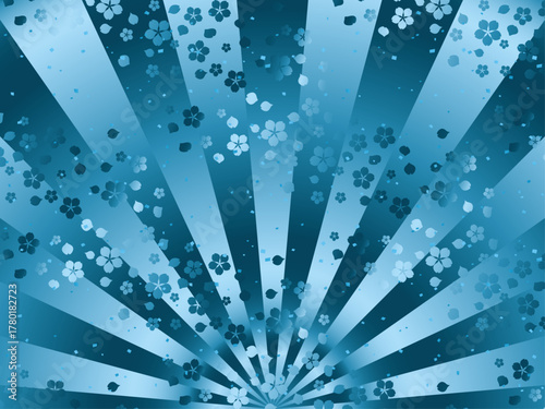 桜、後光、5水色B