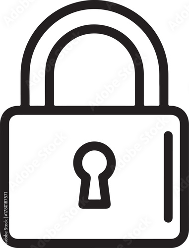 Padlock icon vector for web and mobile app