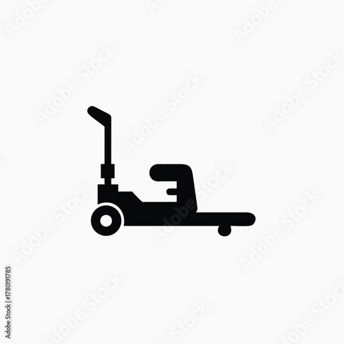  pallet jack icon silhoutte vector style template